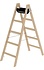 Houten dubbele ladder, 2x5 sporten Houten dubbele ladder, 2x5 sporten