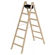 Roossien Houten dubbele ladder, 2x6 sporten
