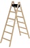 Houten dubbele ladder, 2x6 sporten Houten dubbele ladder, 2x6 sporten