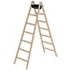 Roossien Houten dubbele ladder, 2x7 sporten