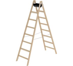 Munk Houten dubbele ladder, 2x8 sporten Munk Houten dubbele ladder, 2x8 sporten