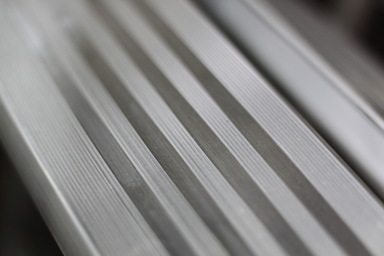 Roossien Aluminium dubbele trap, 2x3 treden, verrijdbaar