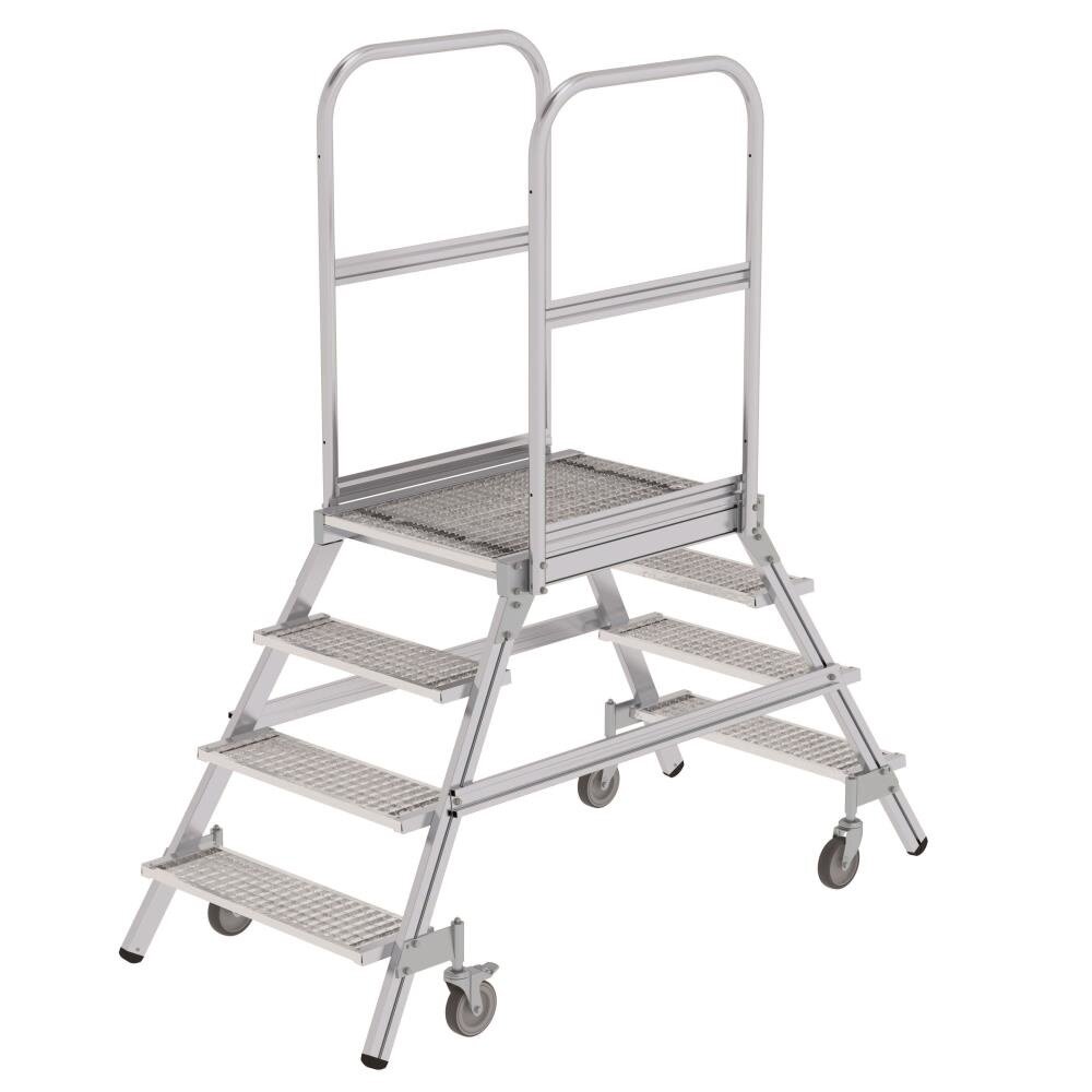 Roossien Aluminium dubbele bordestrap met 2x4 stalen treden