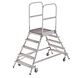 Munk Aluminium dubbele bordestrap met 2x5 stalen treden Munk Aluminium dubbele bordestrap met 2x5 stalen treden