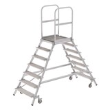 Roossien Aluminium dubbele bordestrap met 2x7 stalen treden