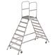 Munk Aluminium dubbele bordestrap met 2x8 stalen treden Munk Aluminium dubbele bordestrap met 2x8 stalen treden