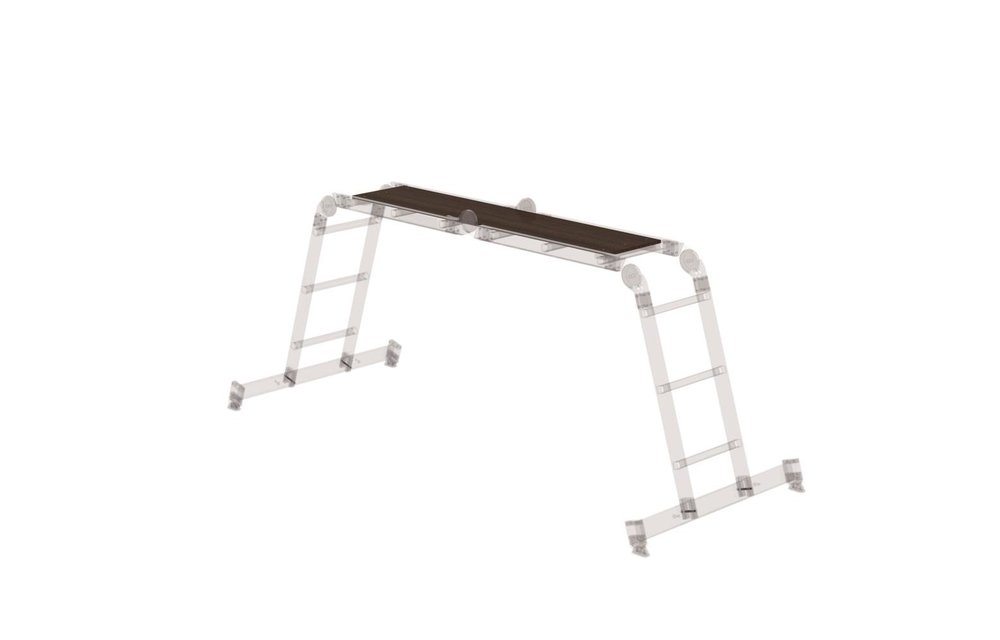 Houten platform voor vouwladder 2x2+2x3 en 4x3