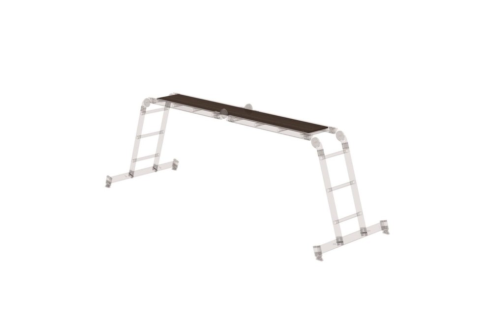 Houten platform voor vouwladder 2x3+2x4