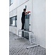 Roossien 4-delige aluminium vouwladder, 4x3, met stabilisatiebalk Roossien 4-delige aluminium vouwladder, 4x3, met stabilisatiebalk