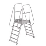 Munk Dubbele bordestrap met 2x5 treden, vast model Munk Dubbele bordestrap met 2x5 treden, vast model