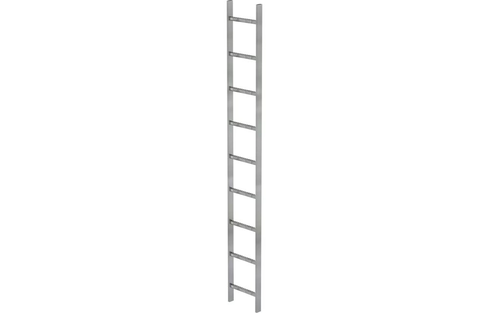Stalen enkele putladder, 1x9, B= 340mm