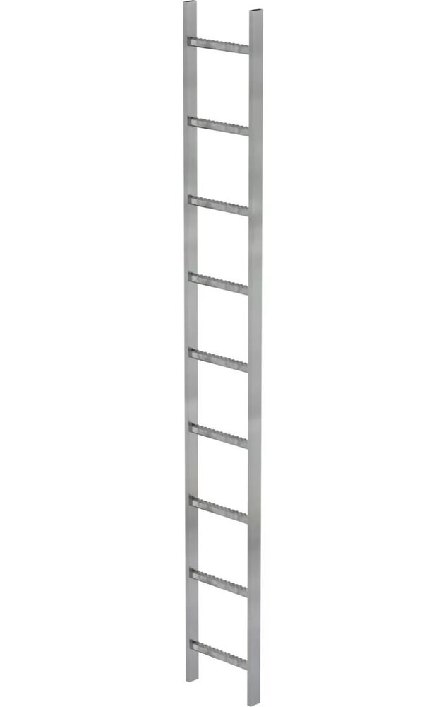 Roossien Stalen putladder, 9 sporten (340mm breed)