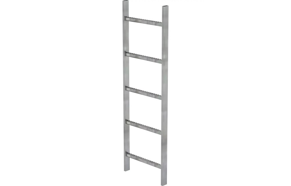 Stalen enkele putladder, 1x5, B= 440mm