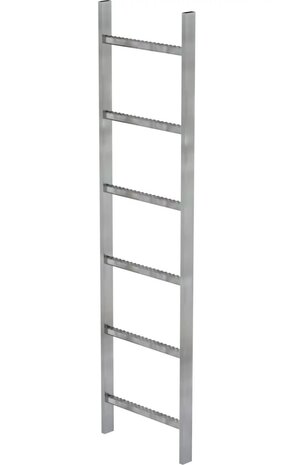 Roossien Stalen putladder, 6 sporten (440mm breed)