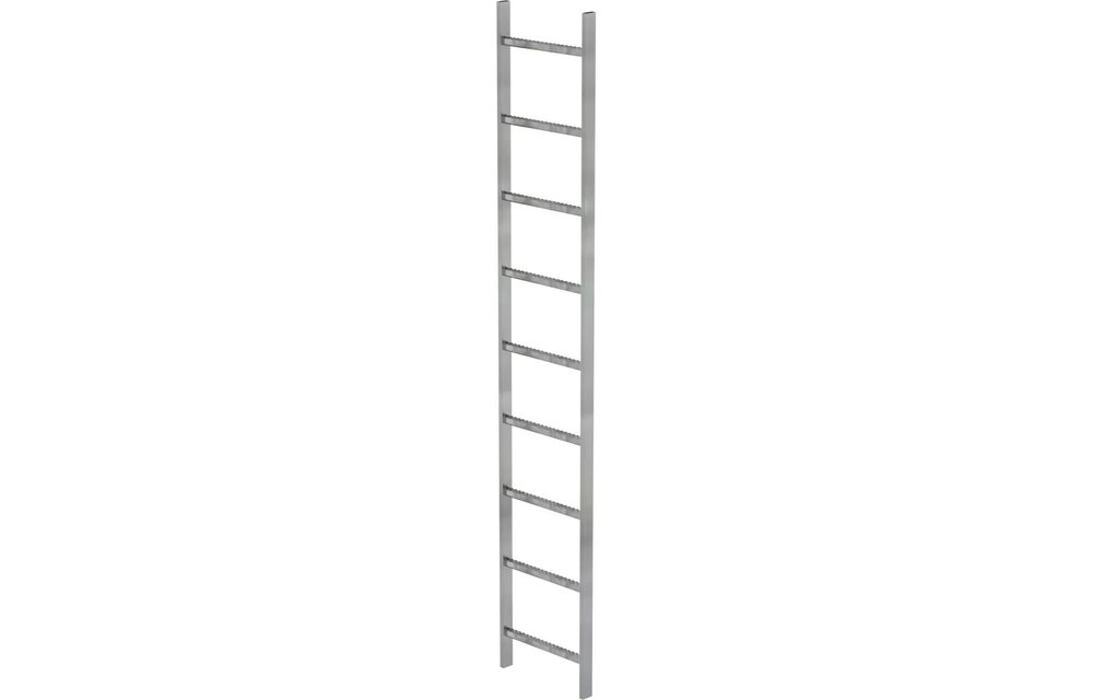Stalen enkele putladder, 1x9, B= 440mm