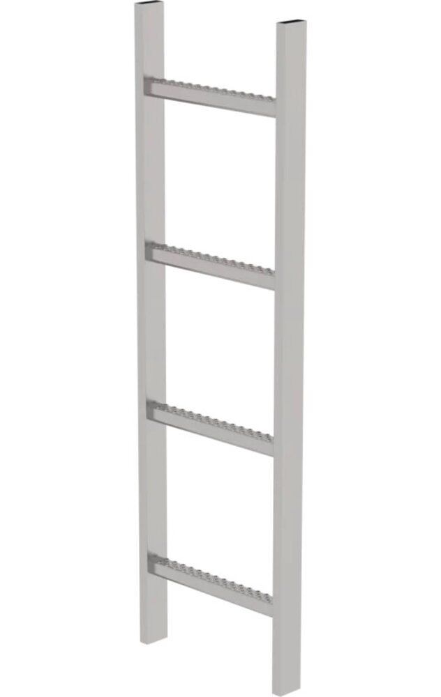 Roossien RVS 316 putladder, 4 sporten (340mm breed) Roossien RVS 316 putladder, 4 sporten (340mm breed)