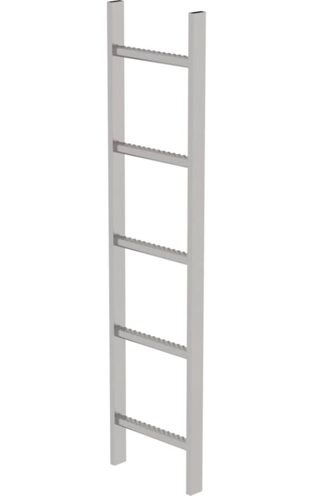 Munk RVS 316 putladder, 5 sporten (340mm breed)