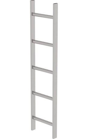 Munk RVS 316 putladder, 5 sporten (340mm breed)
