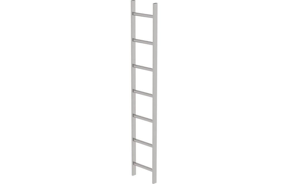 RVS enkele putladder, 1x7, B= 340mm