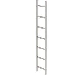 Roossien RVS 316 putladder, 7 sporten (340mm breed)
