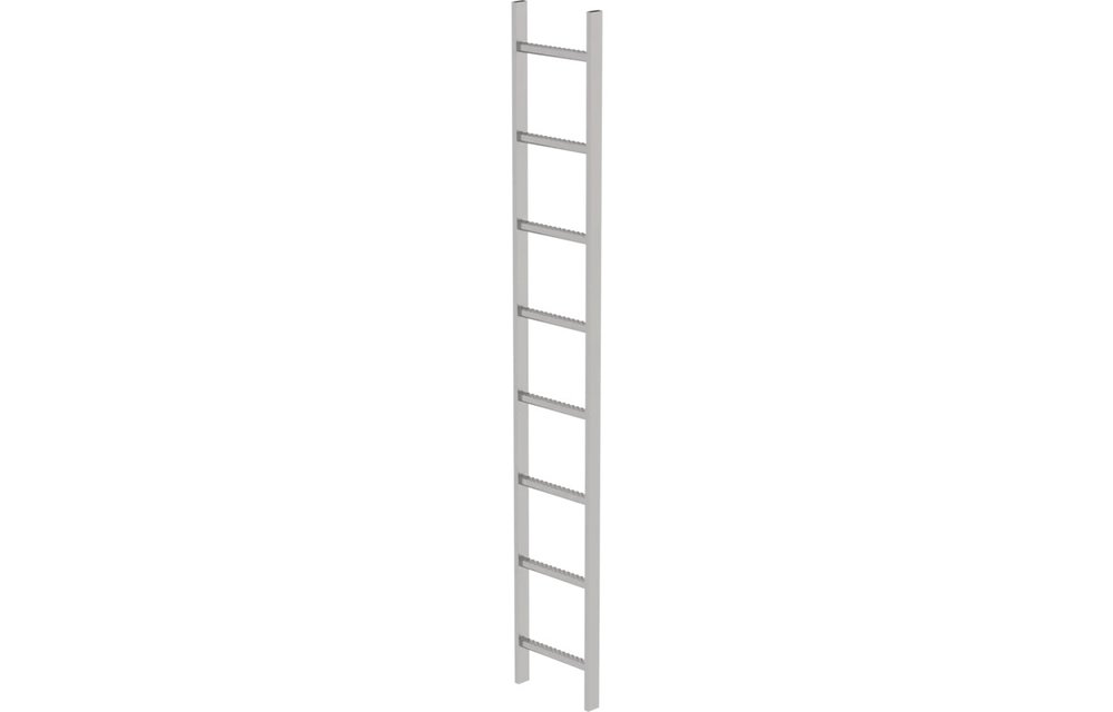 RVS putladder, 8 sporten (340mm breed)