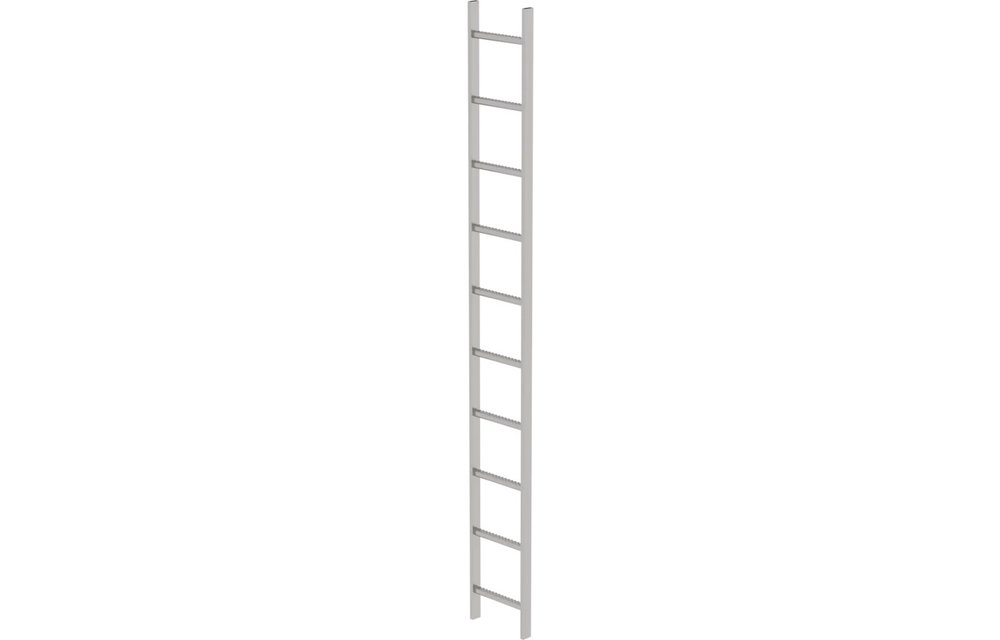 RVS enkele putladder, 1x10, B= 340mm