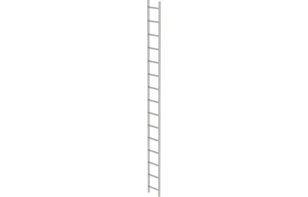 RVS enkele putladder, 1x15, B= 340mm