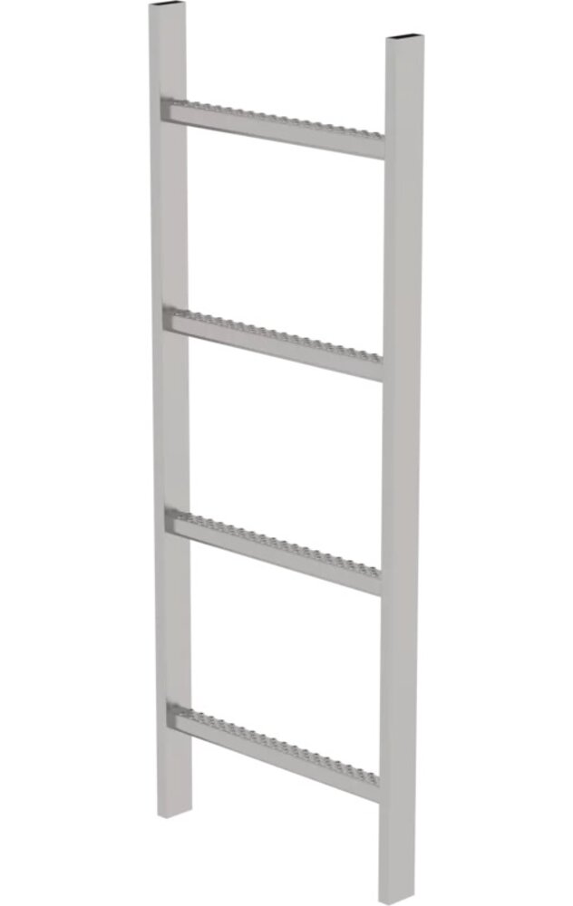 Munk RVS 316 putladder, 4 sporten (440mm breed)