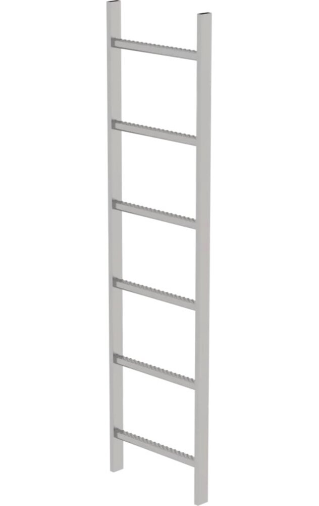 Roossien RVS 316 putladder, 6 sporten (440mm breed)