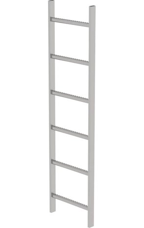 Roossien RVS 316 putladder, 6 sporten (440mm breed)