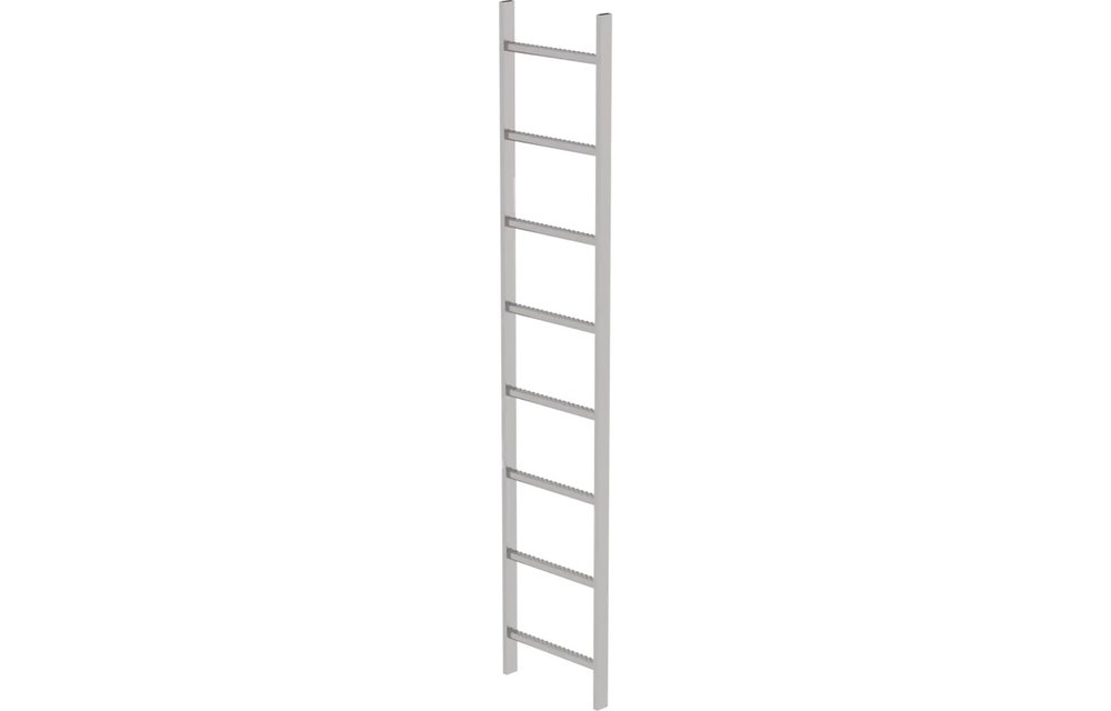 RVS putladder, 8 sporten (440mm breed)