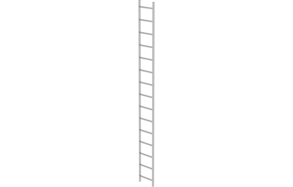 RVS enkele putladder, 1x15, B= 440mm