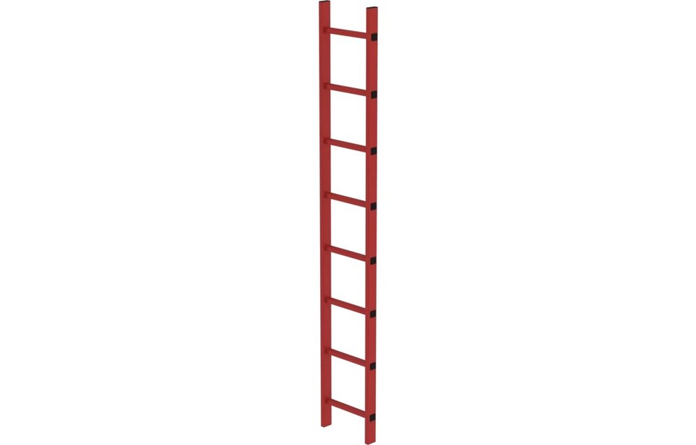 Kunststof enkele putladder, 1x8, B= 350mm