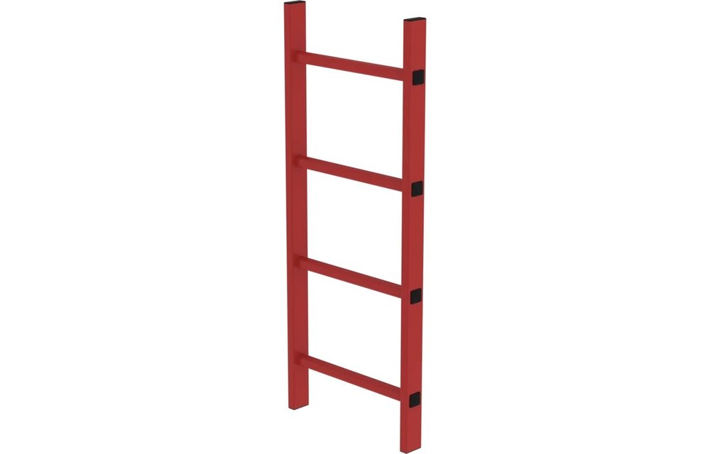 Kunststof enkele putladder, 1x4, B= 450mm