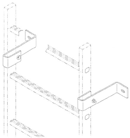 Roossien RVS wandanker, 150mm, voor kunststof putladder