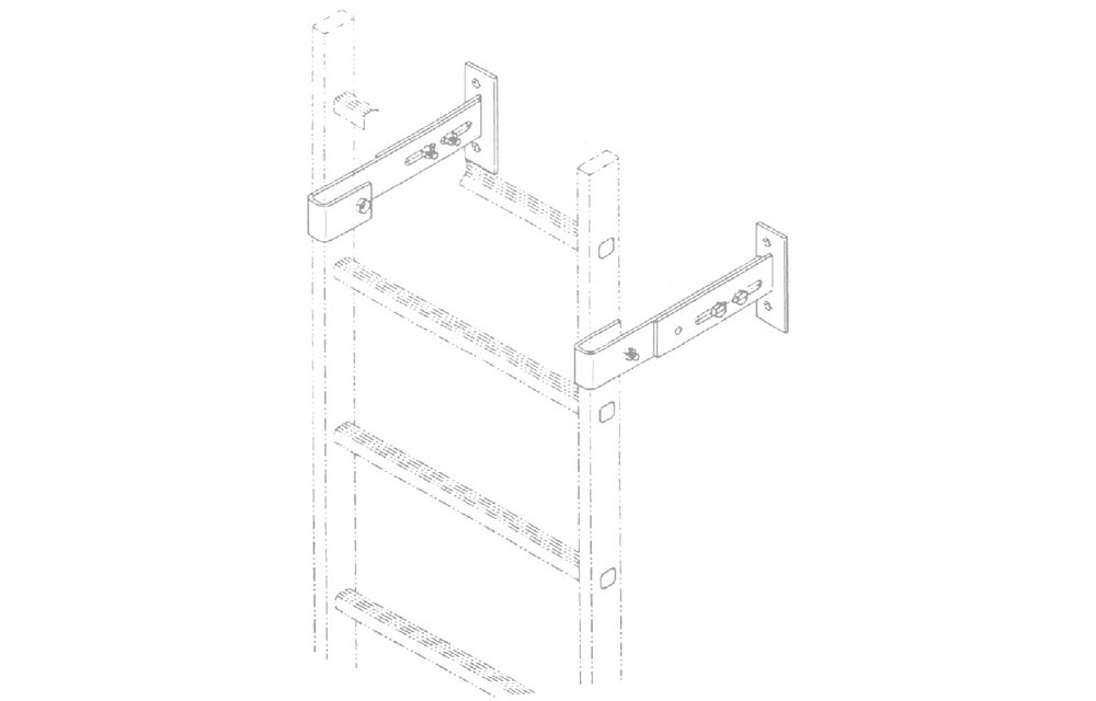 RVS verstelbare wandanker, 165-215mm