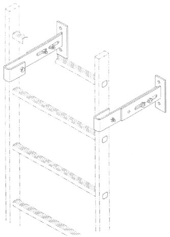 Munk RVS verstelbare wandanker, 360-410mm Munk RVS verstelbare wandanker, 360-410mm