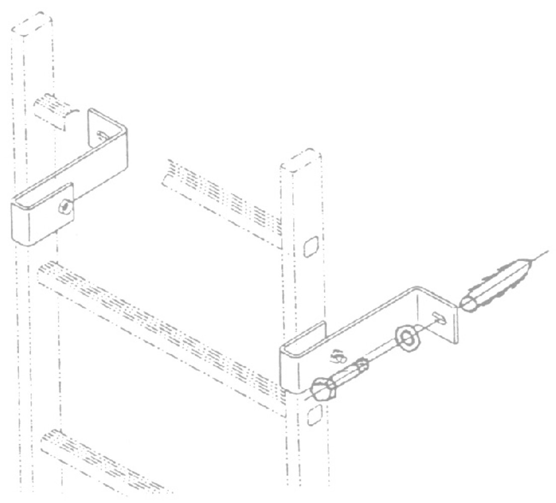 Roossien RVS wandanker, 165-215mm, voor kunststof putladder