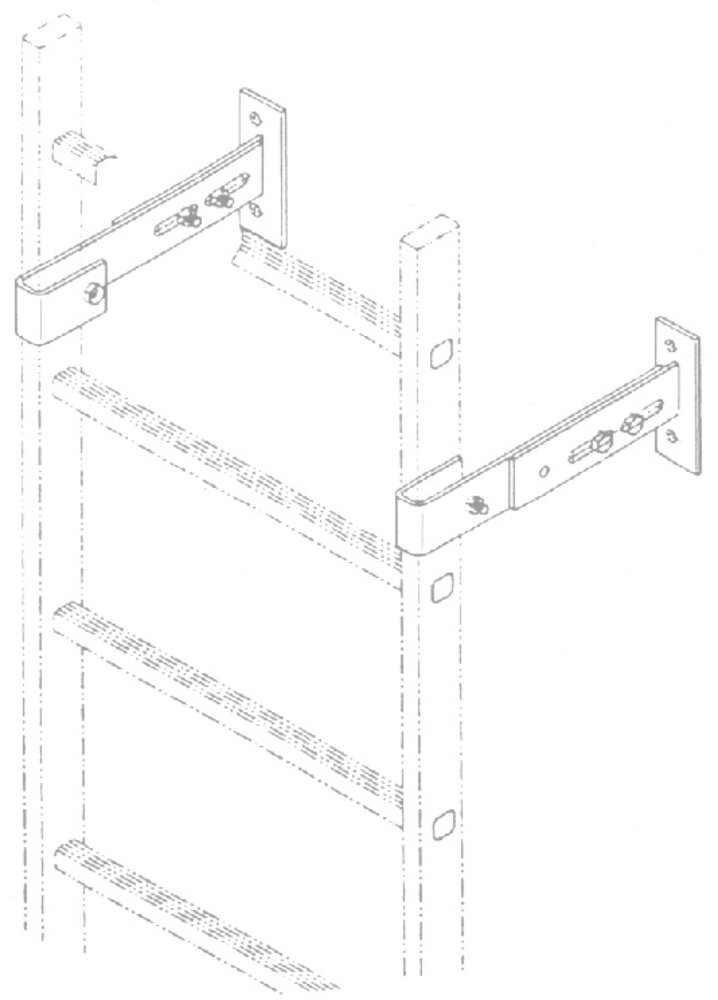 Munk RVS wandanker, 280-330mm, voor kunststof putladder Munk RVS wandanker, 280-330mm, voor kunststof putladder