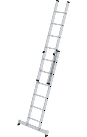 Munk 2-delige opsteekladder, 2x6 sporten met Nivello stabilisatiebalk Munk 2-delige opsteekladder, 2x6 sporten met Nivello stabilisatiebalk