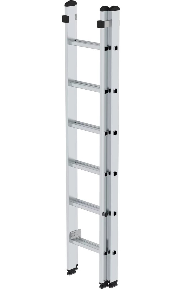 Roossien 2-delige aluminium opsteekladder, 2x6 sporten
