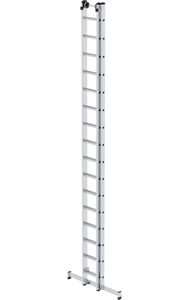 Munk 2-delige opsteekladder, 2x16 sporten met Nivello stabilisatiebalk Munk 2-delige opsteekladder, 2x16 sporten met Nivello stabilisatiebalk