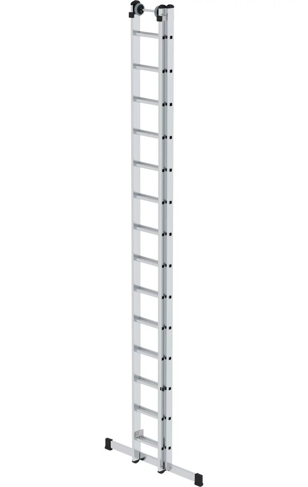 Roossien 2-delige opsteekladder, 2x14 sporten met stabilisatiebalk