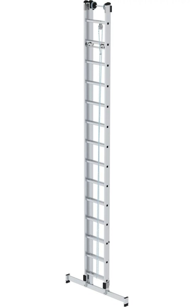 Munk 2-delige optrekladder, 2x14 sporten met Nivello stabilisatiebalk Munk 2-delige optrekladder, 2x14 sporten met Nivello stabilisatiebalk