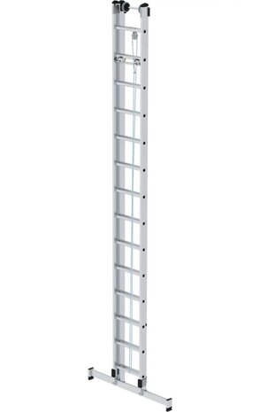 Munk 2-delige optrekladder, 2x14 sporten met Nivello stabilisatiebalk Munk 2-delige optrekladder, 2x14 sporten met Nivello stabilisatiebalk