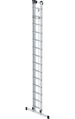 Roossien 2-delige optrekladder, 2x14 sporten met standaard stabilisatiebalk Roossien 2-delige optrekladder, 2x14 sporten met standaard stabilisatiebalk