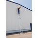 Munk 2-delige optrekladder, 2x18 sporten met standaard stabilisatiebalk Munk 2-delige optrekladder, 2x18 sporten met standaard stabilisatiebalk