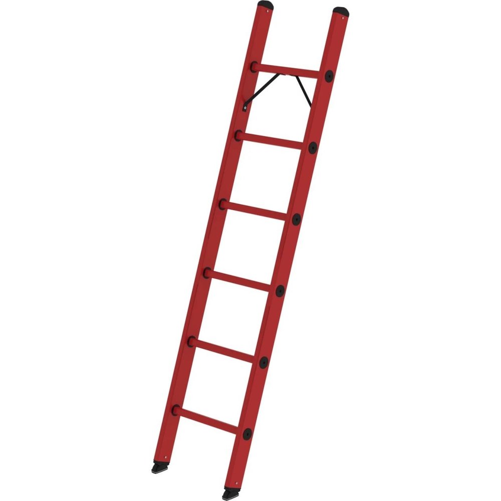 Kunststof enkele ladder, 6 sporten Kunststof ladders Ladder.nl