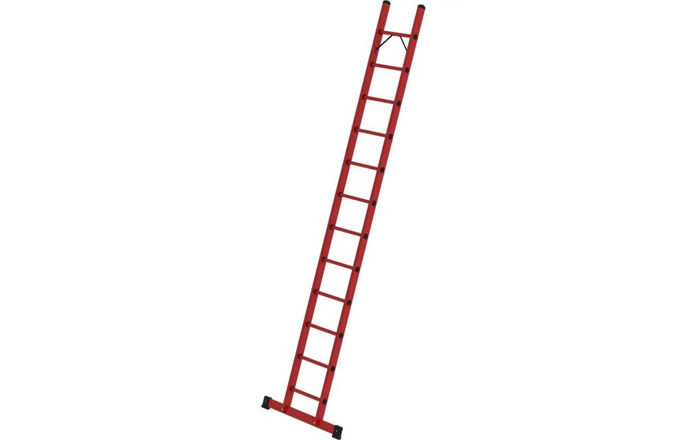 Volkunststof enkele ladder, 12 sporten met stabilisatiebalk