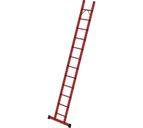 Munk Volkunststof enkele ladder, 12 sporten met stabilisatiebalk